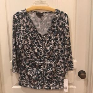 NEW WITH TAGS DANA BUCHMAN 3/4 SLEEVE BLOUSE